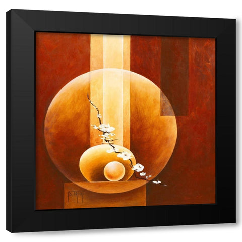 Paisible Black Modern Wood Framed Art Print by Triki, Bernadette