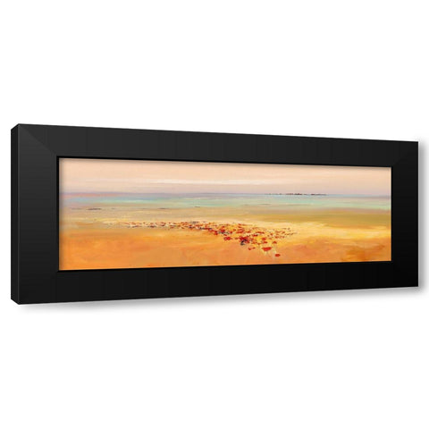 Poppy-Field Black Modern Wood Framed Art Print with Double Matting by Groenhart, Jan