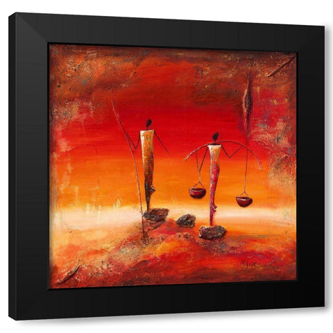 Au coucher Black Modern Wood Framed Art Print by Marso