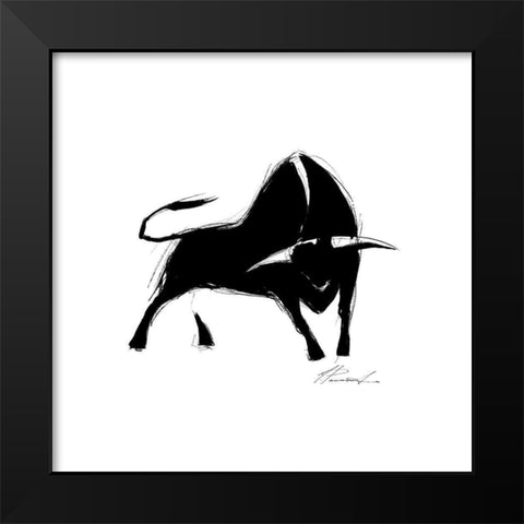 La corrida II Black Modern Wood Framed Art Print by Panasenko, Inna