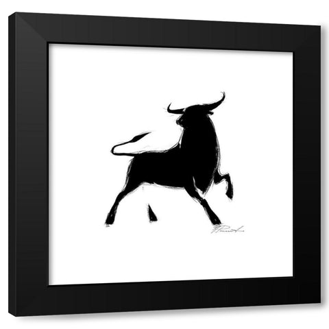 La corrida III Black Modern Wood Framed Art Print with Double Matting by Panasenko, Inna
