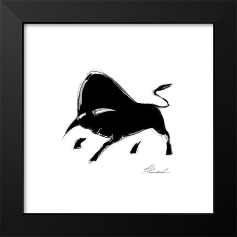 La corrida IV Black Modern Wood Framed Art Print by Panasenko, Inna