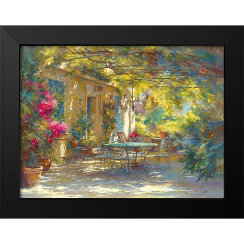 Ambiance d ete Black Modern Wood Framed Art Print by Messely, Johan