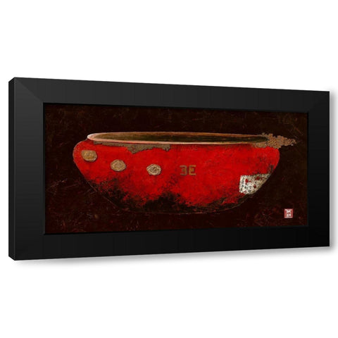 Asian Vasque Black Modern Wood Framed Art Print by Thiry, Diana