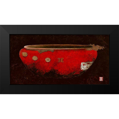 Asian Vasque Black Modern Wood Framed Art Print by Thiry, Diana