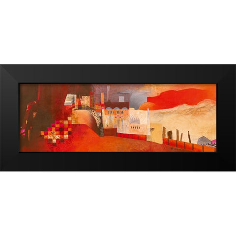 Industrial Landscape 2 Black Modern Wood Framed Art Print by Holtkamp, Margreet