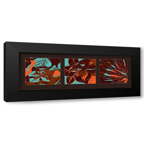 Flowers I Black Modern Wood Framed Art Print with Double Matting by Talva Design