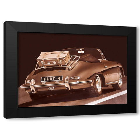 Flat-4 Black Modern Wood Framed Art Print with Double Matting by Tempier, Guy