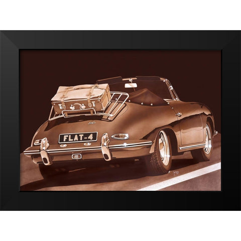 Flat-4 Black Modern Wood Framed Art Print by Tempier, Guy