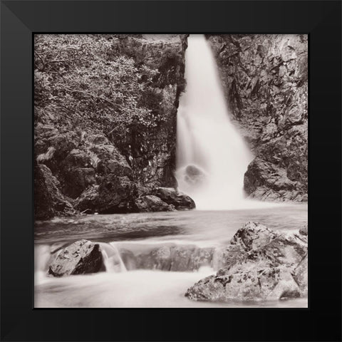 Ling Cove Falls-Lake District-England Black Modern Wood Framed Art Print by Butcher, Dave