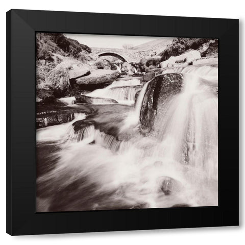 Three Shires Head Falls-Peak District Black Modern Wood Framed Art Print by Butcher, Dave