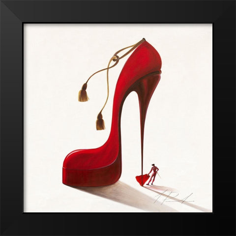 Conquistatore passionate Black Modern Wood Framed Art Print by Panasenko, Inna