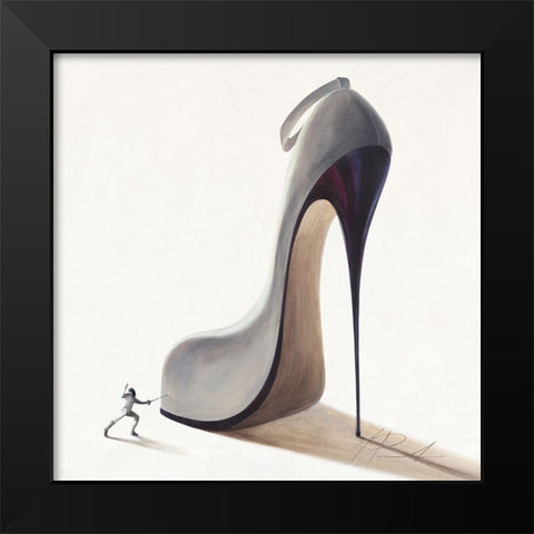 Conquistatore ambizioso Black Modern Wood Framed Art Print by Panasenko, Inna