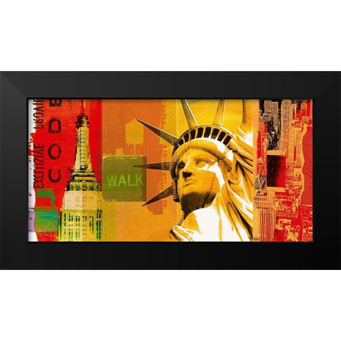 New York IV Black Modern Wood Framed Art Print by Luger, Gery