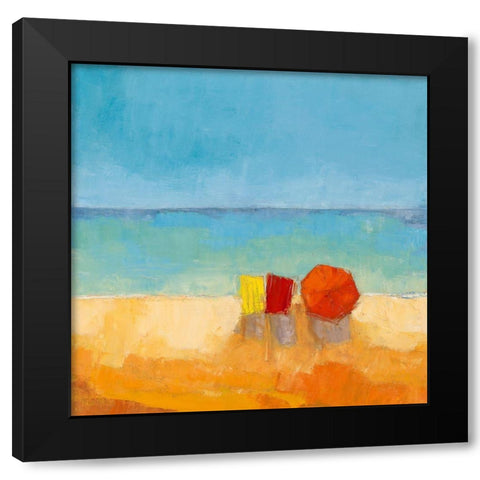 Parasols I Black Modern Wood Framed Art Print with Double Matting by Pivier-Attolini, Regine