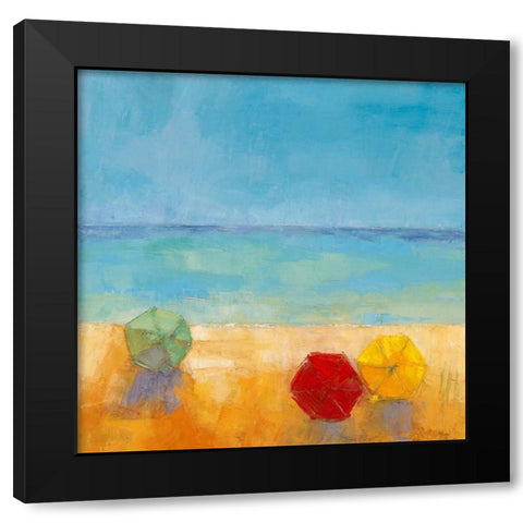 Parasols II Black Modern Wood Framed Art Print with Double Matting by Pivier-Attolini, Regine