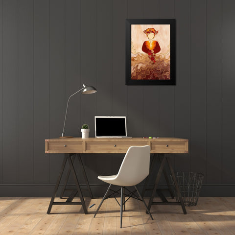 Hanouchka Black Modern Wood Framed Art Print by Bismuth, Zed