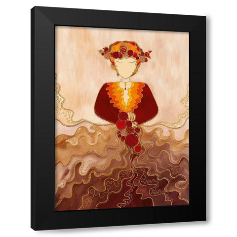 Hanouchka Black Modern Wood Framed Art Print by Bismuth, Zed