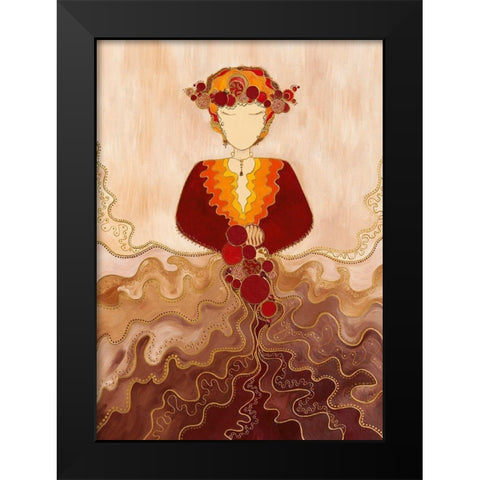 Hanouchka Black Modern Wood Framed Art Print by Bismuth, Zed