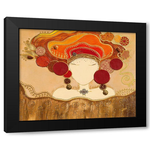 Patience Black Modern Wood Framed Art Print with Double Matting by Bismuth, Zed