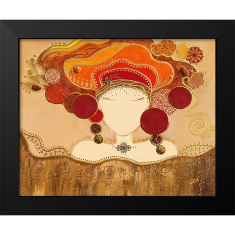 Patience Black Modern Wood Framed Art Print by Bismuth, Zed