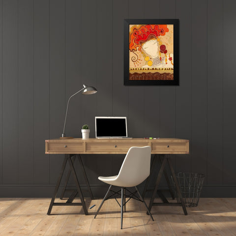 Concentration Black Modern Wood Framed Art Print by Bismuth, Zed