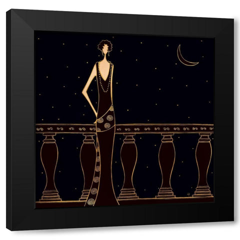 Distinction Black Modern Wood Framed Art Print with Double Matting by Laly