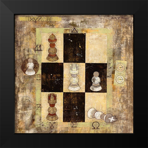 Alpha and Omega Black Modern Wood Framed Art Print by Juta and Mareks