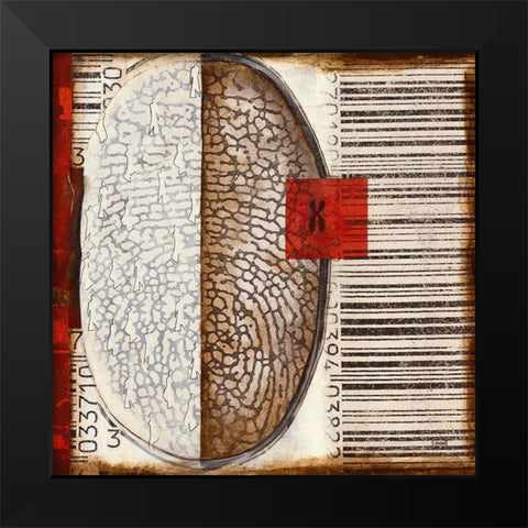 Code Black Modern Wood Framed Art Print by Bonnet, Sophie