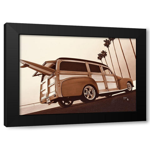 Wood Spirit I Black Modern Wood Framed Art Print by Tempier, Guy