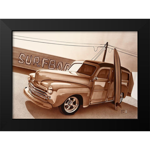 Wood Spirit II Black Modern Wood Framed Art Print by Tempier, Guy