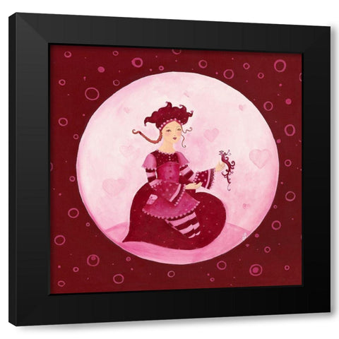 Mon oiseau de paradis Black Modern Wood Framed Art Print with Double Matting by Pillault, Loetitia