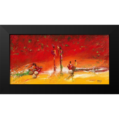 Eux-Nous-Vous Black Modern Wood Framed Art Print by Marso