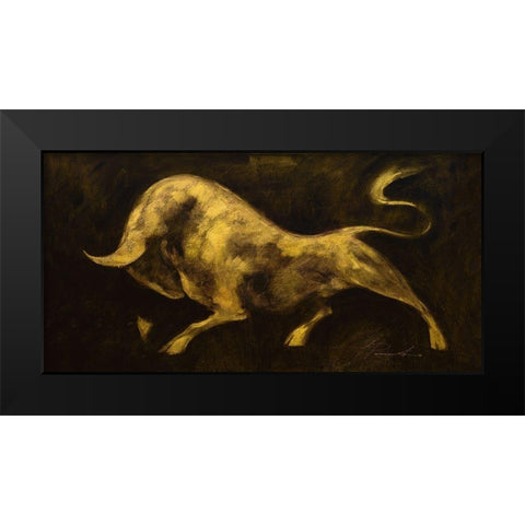 Minotaureus I Black Modern Wood Framed Art Print by Panasenko, Inna