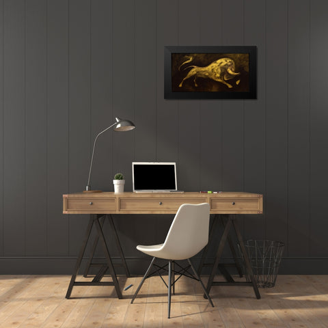 Minotaureus II Black Modern Wood Framed Art Print by Panasenko, Inna