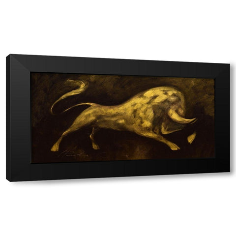 Minotaureus II Black Modern Wood Framed Art Print by Panasenko, Inna