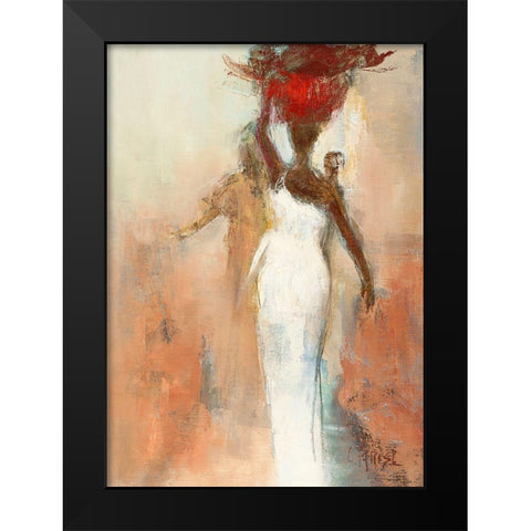 Silhouettes Africaines I Black Modern Wood Framed Art Print by Parise, Chantal