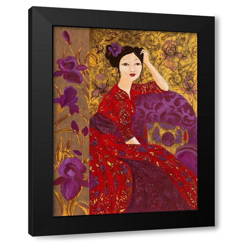 Printemps lointain Black Modern Wood Framed Art Print with Double Matting by Pillault, Loetitia