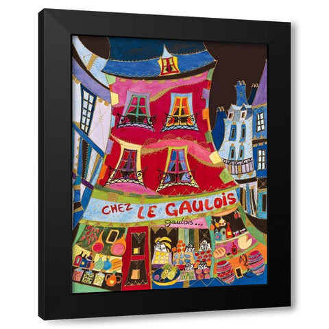 Le gaulois Black Modern Wood Framed Art Print with Double Matting by Wentzeis, Martine