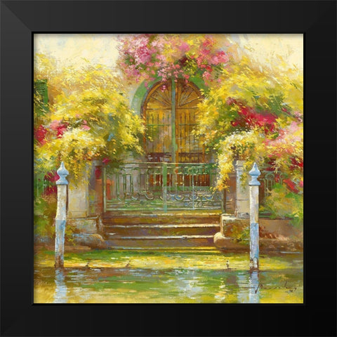 Nostalgie a Iseo Black Modern Wood Framed Art Print by Messely, Johan