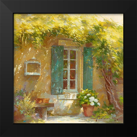 Sous la tonnelle Black Modern Wood Framed Art Print by Messely, Johan