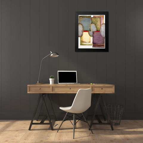 Continents Black Modern Wood Framed Art Print by Bonnet, Sophie