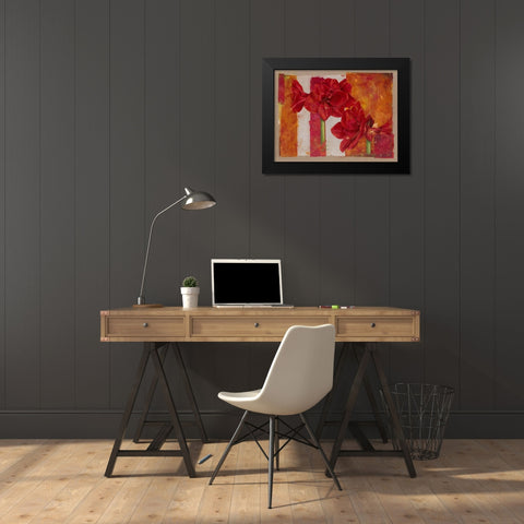 Amaryllis Black Modern Wood Framed Art Print by Cadoret, Virginie