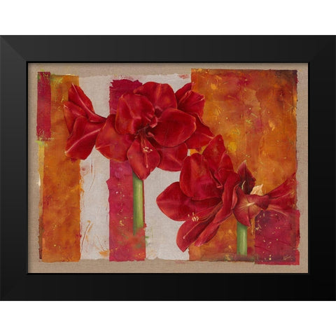Amaryllis Black Modern Wood Framed Art Print by Cadoret, Virginie