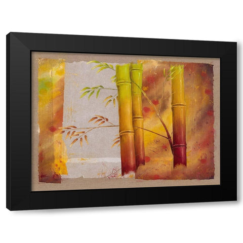 Bambou I Black Modern Wood Framed Art Print by Cadoret, Virginie