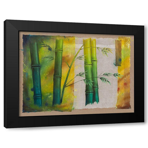 Bambou II Black Modern Wood Framed Art Print with Double Matting by Cadoret, Virginie
