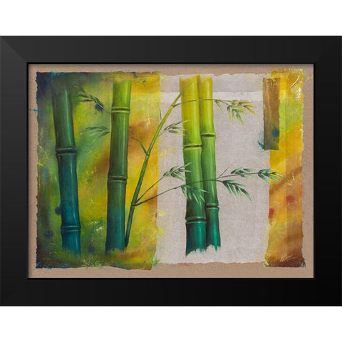 Bambou II Black Modern Wood Framed Art Print by Cadoret, Virginie