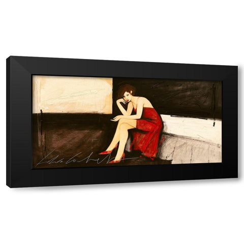 Un breve silenzio Black Modern Wood Framed Art Print with Double Matting by Calvetti, Fabio