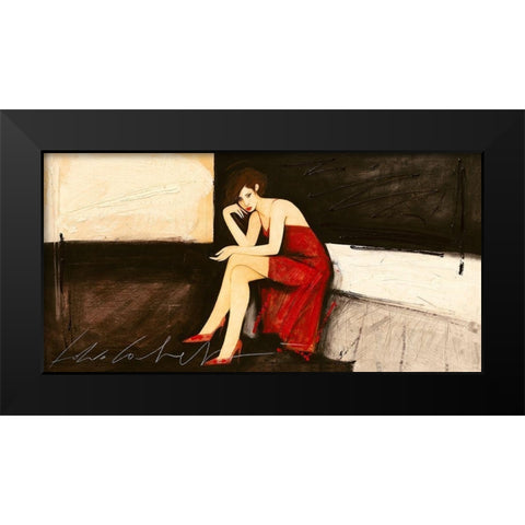 Un breve silenzio Black Modern Wood Framed Art Print by Calvetti, Fabio