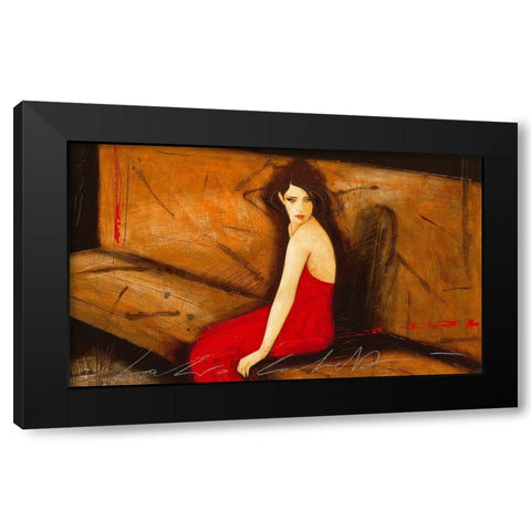 Improvviso silenzio Black Modern Wood Framed Art Print with Double Matting by Calvetti, Fabio